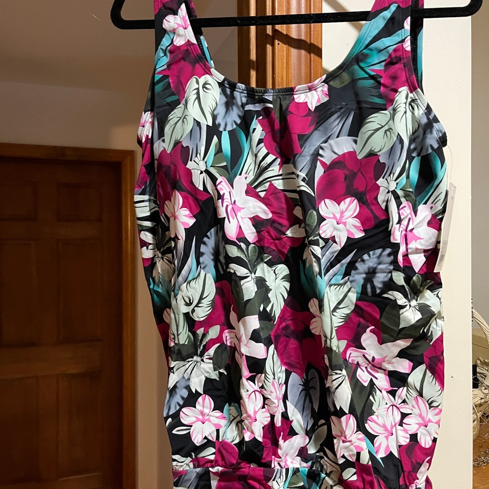 Floral Tropical Print Swimsuit